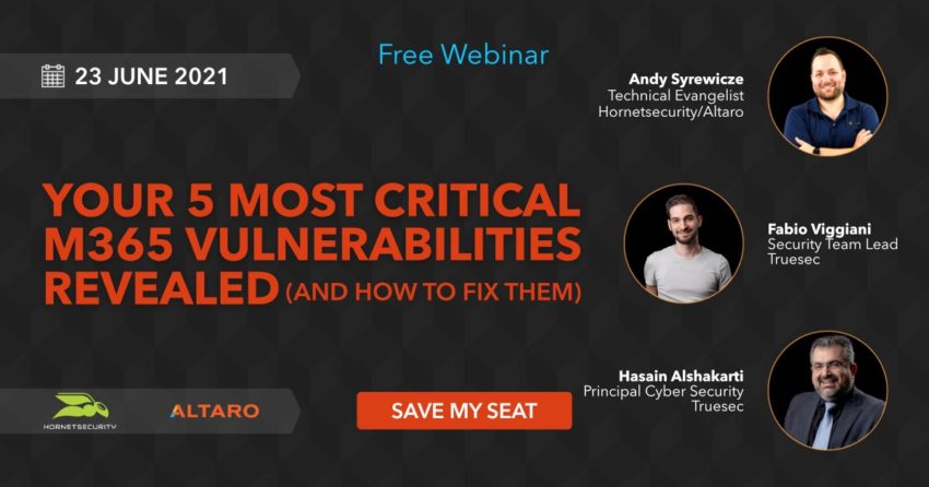 Webinar – Your 5 Most Critical M365 Vulnerabilities Revealed and How to Fix Them